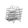 Q-CONNECT - Bandeja sobremesa metalica kf18476 rejilla plata 5 bandejas movibles 350x275x375 mm (Ref. KF18476)