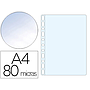 Q-CONNECT - Funda multitaladro din A4 80 mc cristal caja de 1400 unidades (Ref. KF15538)