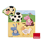 GOULA - Puzzle madera 4 piezas animales granja color (Ref. 53069)