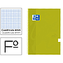 OXFORD - Cuaderno espiral tapa extradura folio 80 h cuadricula 4 mm lima touch (Ref. 400075610)