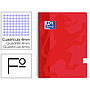 OXFORD - Cuaderno espiral school classic tapa polipropileno folio 80 hojas cuadro 4 mm con margen rojo (Ref. 400079660)