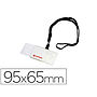 GRAFOPLÁS - Identificador con cordon plano negro 65x95 mm con apertura lateral (Ref. 9073000)