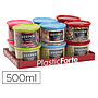 Bote multiusos plastico 500 ml con tapa de color 110x110x80 mm (Ref. 11889)