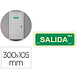 ARCHIVO 2000 - Pictograma salida pvc verde luminiscente 300x105 mm pack de 2 unidades (Ref. 6170-06H VE)
