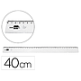 LIDERPAPEL - Regla plastico irrompible transparente 40 cm (Ref. RG16)