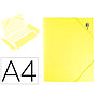 LIDERPAPEL - Carpeta gomas solapas polipropileno din A4 amarillo fluor opaco (Ref. GC14)