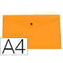 LIDERPAPEL - Carpeta dossier broche polipropileno din A4 naranja fluor opaco 50 hojas (Ref. DS71)