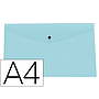LIDERPAPEL - Carpeta dossier broche polipropileno din A4 celeste opaco 50 hojas (Ref. DS73)