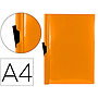 LIDERPAPEL - Carpeta dossier pinza lateral polipropileno din A4 naranja fluor opaco 30 hojas pinza deslizante (Ref. DP22)