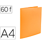 LIDERPAPEL - Carpeta escaparate 60 fundas polipropileno din A4 naranja fluor opaco (Ref. EC86)