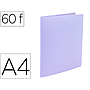 LIDERPAPEL - Carpeta escaparate 60 fundas polipropileno din A4 lavanda opaco (Ref. EC87)