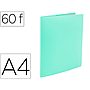 LIDERPAPEL - Carpeta escaparate 60 fundas polipropileno din A4 verde manzana opaco (Ref. EC89)