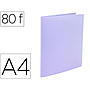 LIDERPAPEL - Carpeta escaparate 80 fundas polipropileno din A4 lavanda opaco (Ref. EC98)