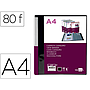 LIDERPAPEL - Carpeta 80 fundas canguro pp din A4 negro opaco portada y lomo personalizable (Ref. JC27)