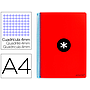 ANTARTIK - Cuaderno espiral liderpapel A4 tapa dura 80h 100gr cuadro 4mm con margen color rojo (Ref. KB14)