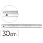 LIDERPAPEL - Regla 30 cm aluminio color metalico (Ref. RG18)