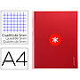 ANTARTIK - Cuaderno espiral liderpapel A4 micro tapa forrada 80h 90 gr cuadro 5mm 1 banda 4 taladros frambuesa (Ref. KB19)