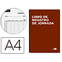 LIDERPAPEL - Libro registro de jornada empleados 2021 din A4 10 empleados mes pagina papel blanco 90 gr (Ref. LV05)