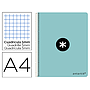 ANTARTIK - Cuaderno espiral liderpapel A4 micro tapa dura 80h 100 gr cuadro 5mm sin bandas 4 taladros color menta (Ref. KB01)