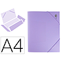 LIDERPAPEL - Carpeta gomas solapas polipropileno din A4 lavanda opaco (Ref. GC16)