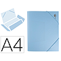 LIDERPAPEL - Carpeta gomas solapas polipropileno din A4 celeste opaco (Ref. GC17)