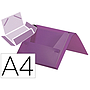 LIDERPAPEL - Carpeta portadocumentos gomas polipropileno din A4 lavanda opaco lomo 25 mm (Ref. SS50)