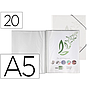 LIDERPAPEL - Carpeta escaparate con espiral 20 fundas polipropileno din a5 transparente (Ref. EC59)