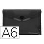 LIDERPAPEL - Carpeta dossier broche polipropileno din a6 negro opaco (Ref. DS76)