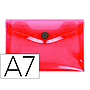 LIDERPAPEL - Carpeta dossier broche polipropileno din a7 rojo translucido (Ref. DS77)