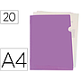 LIDERPAPEL - Carpeta dossier uñero polipropileno din A4 lavanda opaco 20 hojas (Ref. BL21)