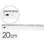 LIDERPAPEL - Regla plastico irrompible transparente 20 cm (Ref. RG14)