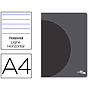 LIDERPAPEL - Libreta 360 tapa de plastico A4 48 hojas 90g/m2 horizontal con doble margen tapa negra (Ref. LF05)