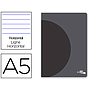 LIDERPAPEL - Libreta 360 tapa de plastico a5 48 hojas 90g/m2 horizontal con doble margen tapa negra (Ref. LF06)