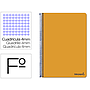LIDERPAPEL - Cuaderno espiral folio smart tapa blanda 80h 60gr cuadro 4mm con margen color naranja (Ref. BF95)