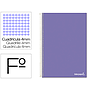 LIDERPAPEL - Cuaderno espiral folio smart tapa blanda 80h 60gr cuadro 4mm con margen color violeta (Ref. BG03)