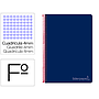 LIDERPAPEL - Cuaderno espiral folio witty tapa dura 80h 75gr cuadro 4mm con margen color azul marino (Ref. BV02)