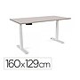 ROCADA - Mesa regulable en altura electricamente hasta 129 cm estructura de acero tablero 160 cm color gris (Ref. 2002XCR02)