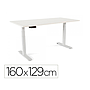 ROCADA - Mesa regulable en altura electricamente hasta 129 cm estructura de acero tablero 160 cm color blanco (Ref. 2002XCR04)