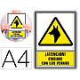 ARCHIVO 2000 - Pictograma atencion cuidado con los perros pvc amarillo luminiscente 210x297 mm (Ref. 6172-06 AM)