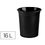ARCHIVO 2000 - Papelera plastico antimicrobiana sanitized plastico negro 16 litros 290x310 mm (Ref. 2001AM NE)