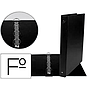 LIDERPAPEL - Carpeta 4 anillas 25 mm redodas plastico folio color negro (Ref. CA97)