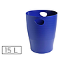 EXACOMPTA - Papelera plastico ecoblack azul 15 litros (Ref. 453104D)