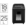 FELLOWES - Destructora de documentos 92cs capacidad 18 hojas seguridad p4 papelera 25 l destruye grapas clips cd (Ref. 1719301)